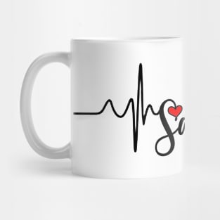 Sailing Heartbeat Funny boat Mug